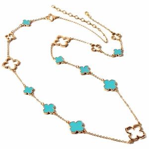 Amrita Singh Enamel Clover 40” Necklace